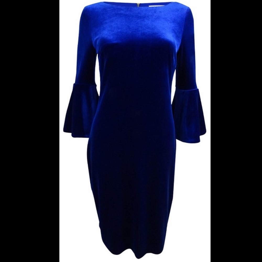 Velvet, bell sleeve dress